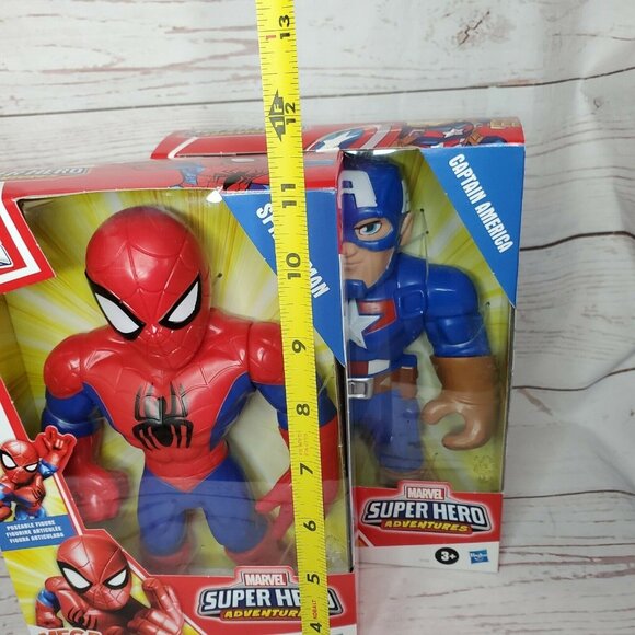 Marvel Super Hero Adventures Mega Mighties Spider Man & Captain America Bundle - Picture 12 of 12